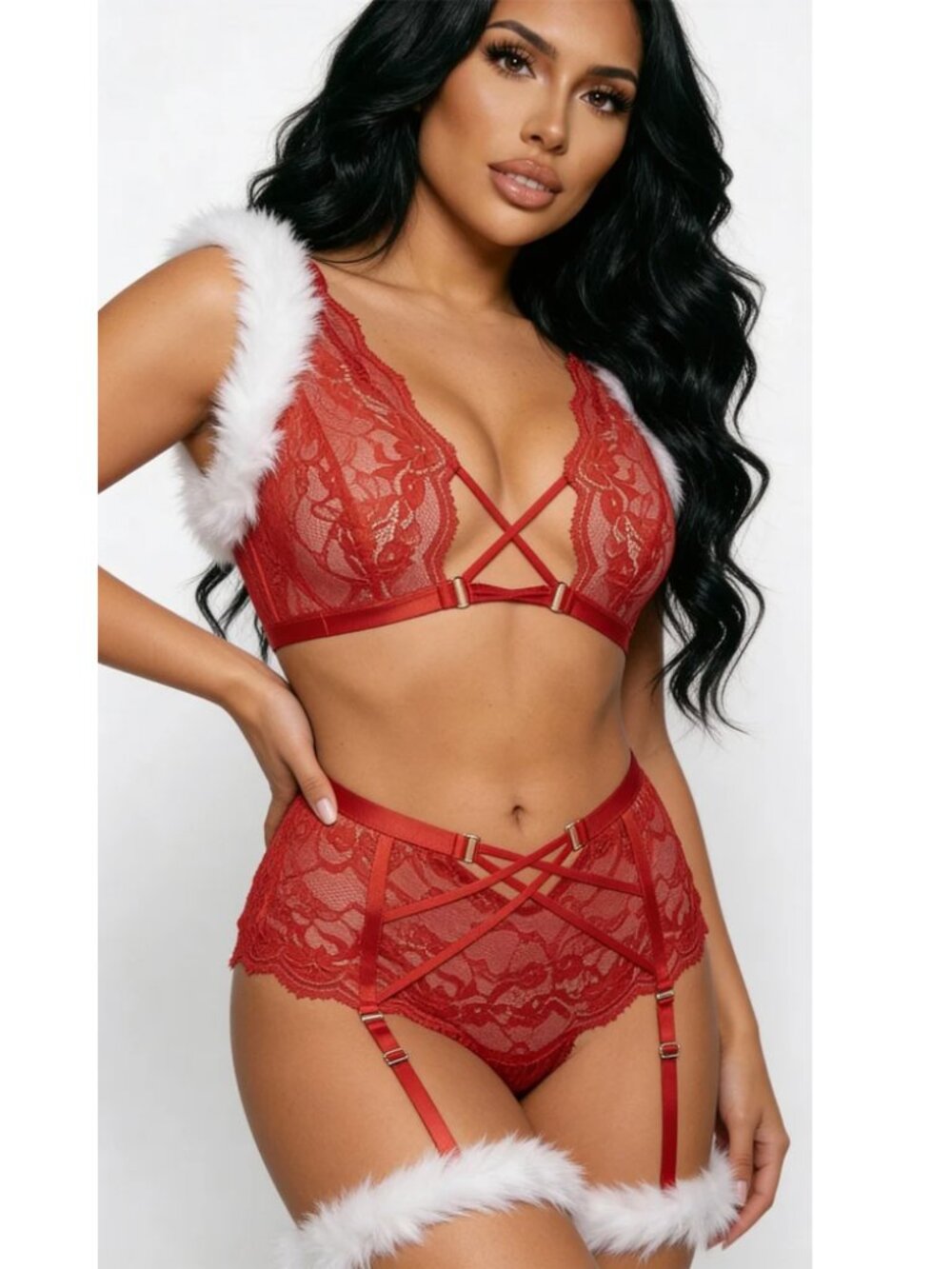 Naughty List 2-Piece Lace Set for Women - Picture 1 of 2